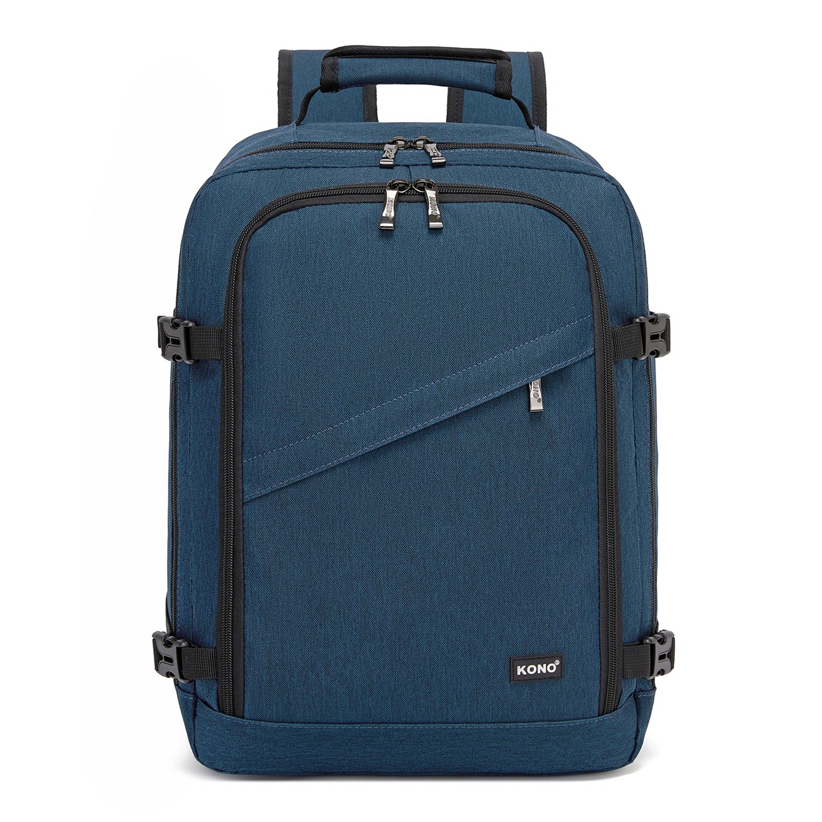 Kono Flexible Cabin Backpack 30×20×40-Fits 15.6" Laptop, Clamshell Access-Great for Holidays, Work Trips & Commuting (BPK2551) - Navy