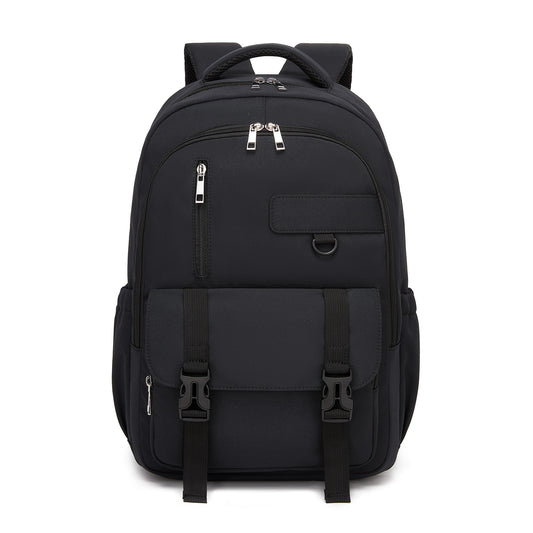 KONO Durable Water-Resistant Kids Backpack with Padded Laptop Sleeve and Multi-Pocket Organization for School (BPK2605) - Black