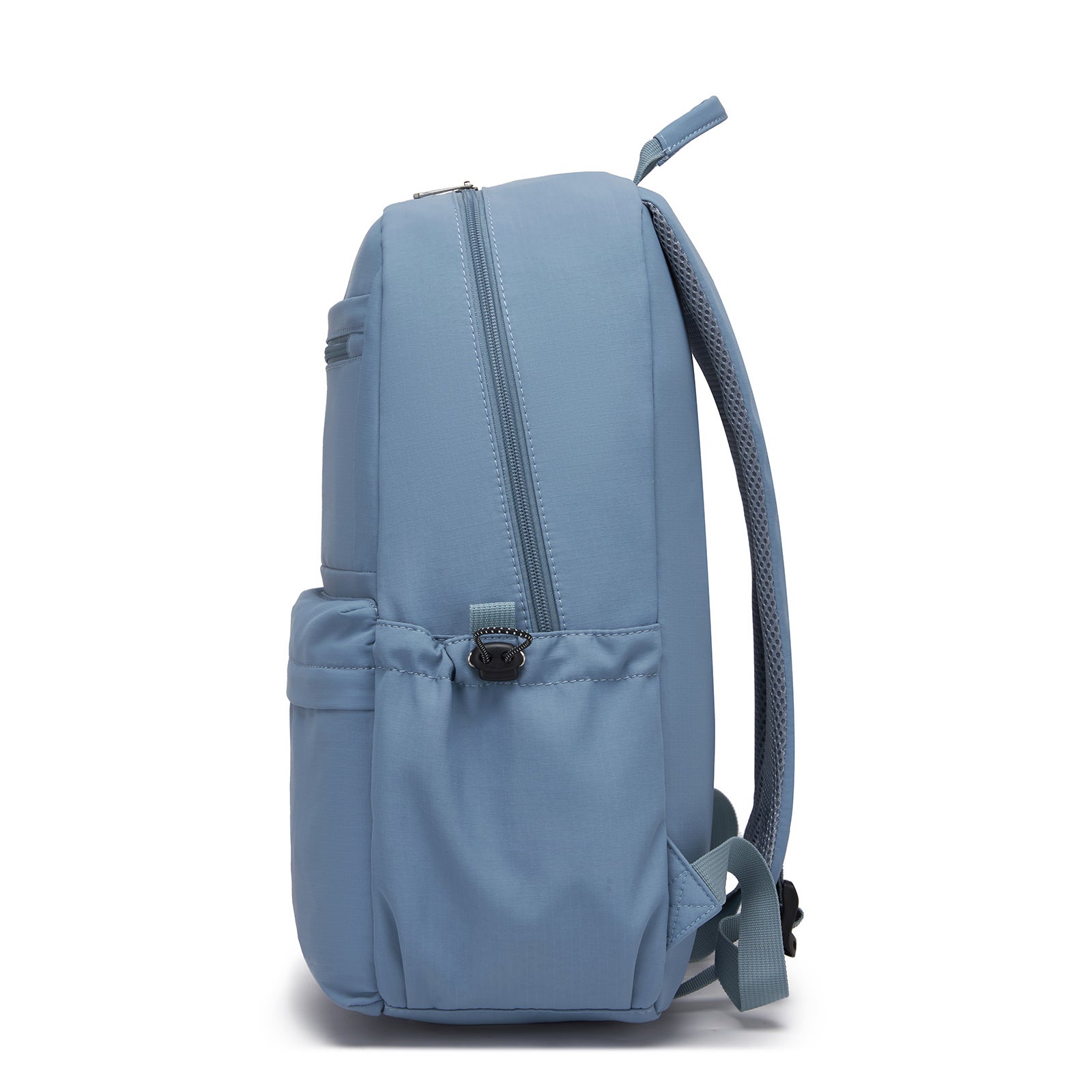 KONO Stylish Solid-Color Casual Backpack for School and Weekend Trips with Multi-Pocket Storage (BPK2606) - Blue