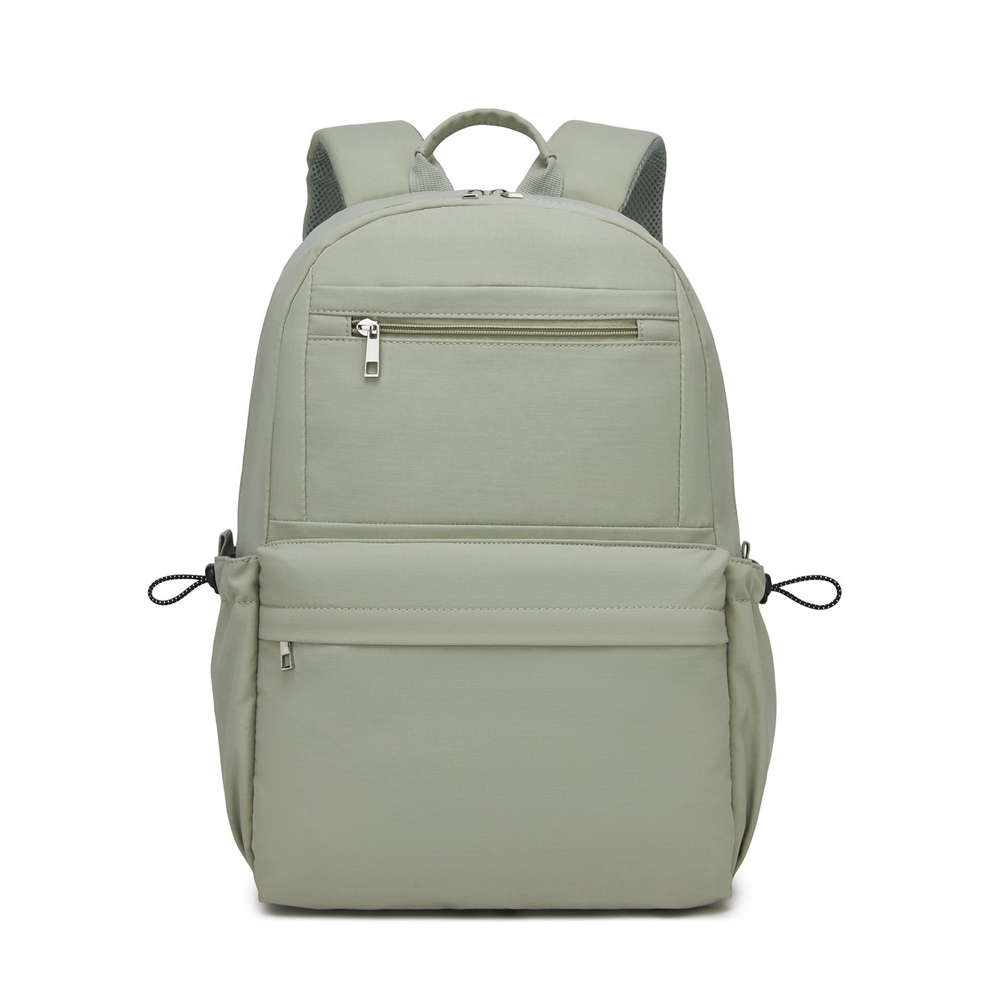 KONO Stylish Solid-Color Casual Backpack for School and Weekend Trips with Multi-Pocket Storage (BPK2606) - Green