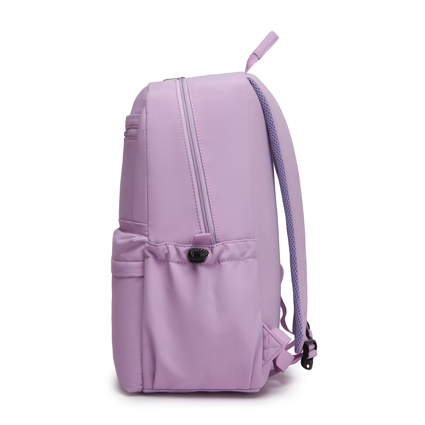 KONO Stylish Solid-Color Casual Backpack for School and Weekend Trips with Multi-Pocket Storage (BPK2606) - Purple