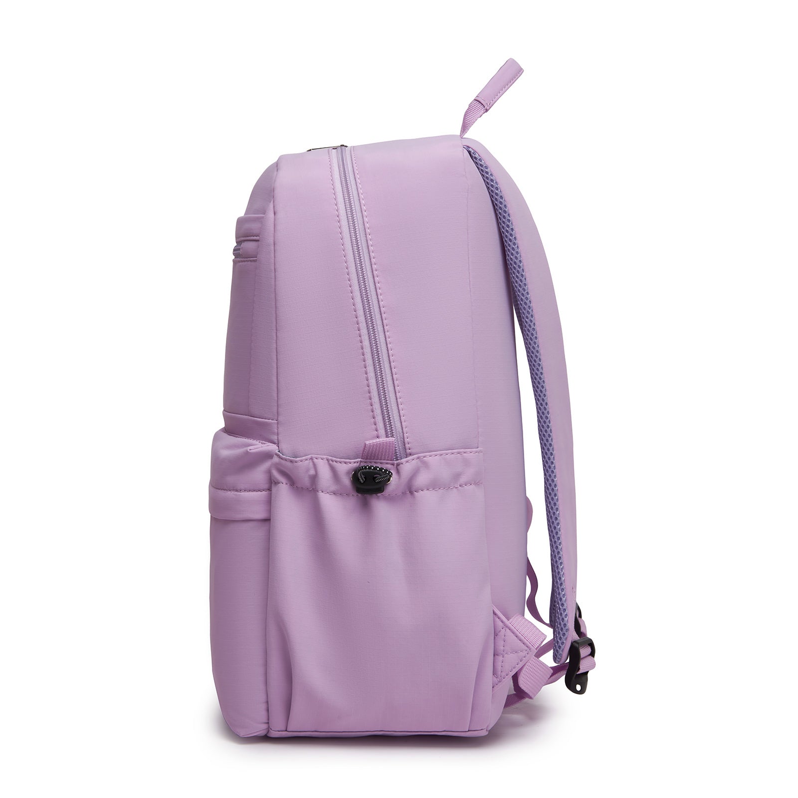 KONO Stylish Solid-Color Casual Backpack for School and Weekend Trips with Multi-Pocket Storage (BPK2606) - Purple