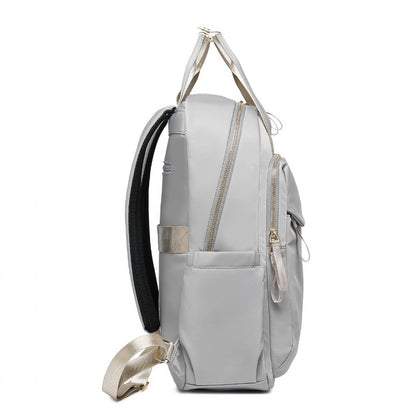 Miss Lulu Versatile Stylish Backpack with Laptop Compartment and Trolley strape (BPM2439) - Grey