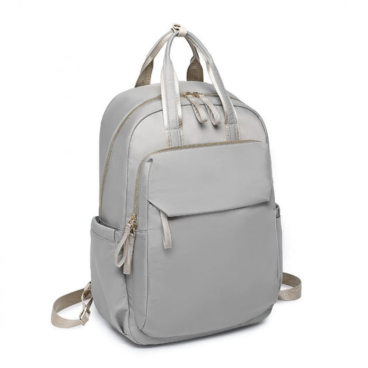 Miss Lulu Versatile Stylish Backpack with Laptop Compartment and Trolley strape (BPM2439) - Grey
