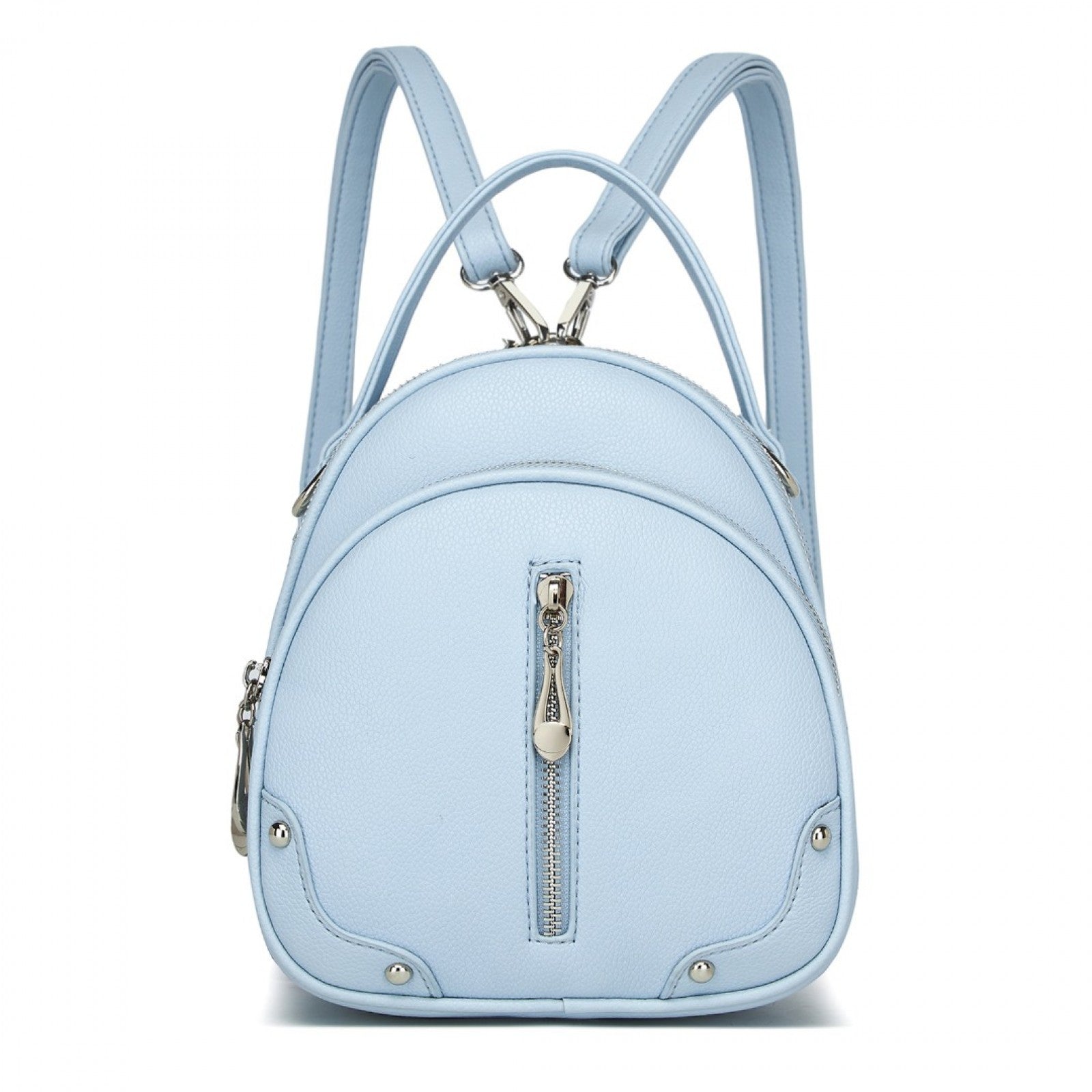 Miss Lulu Convertible Mini Backpack for Women - PU Leather 3-in-1 Small Handbag, Crossbody Bag & Shoulder Backpack (BPM2450) - Blue