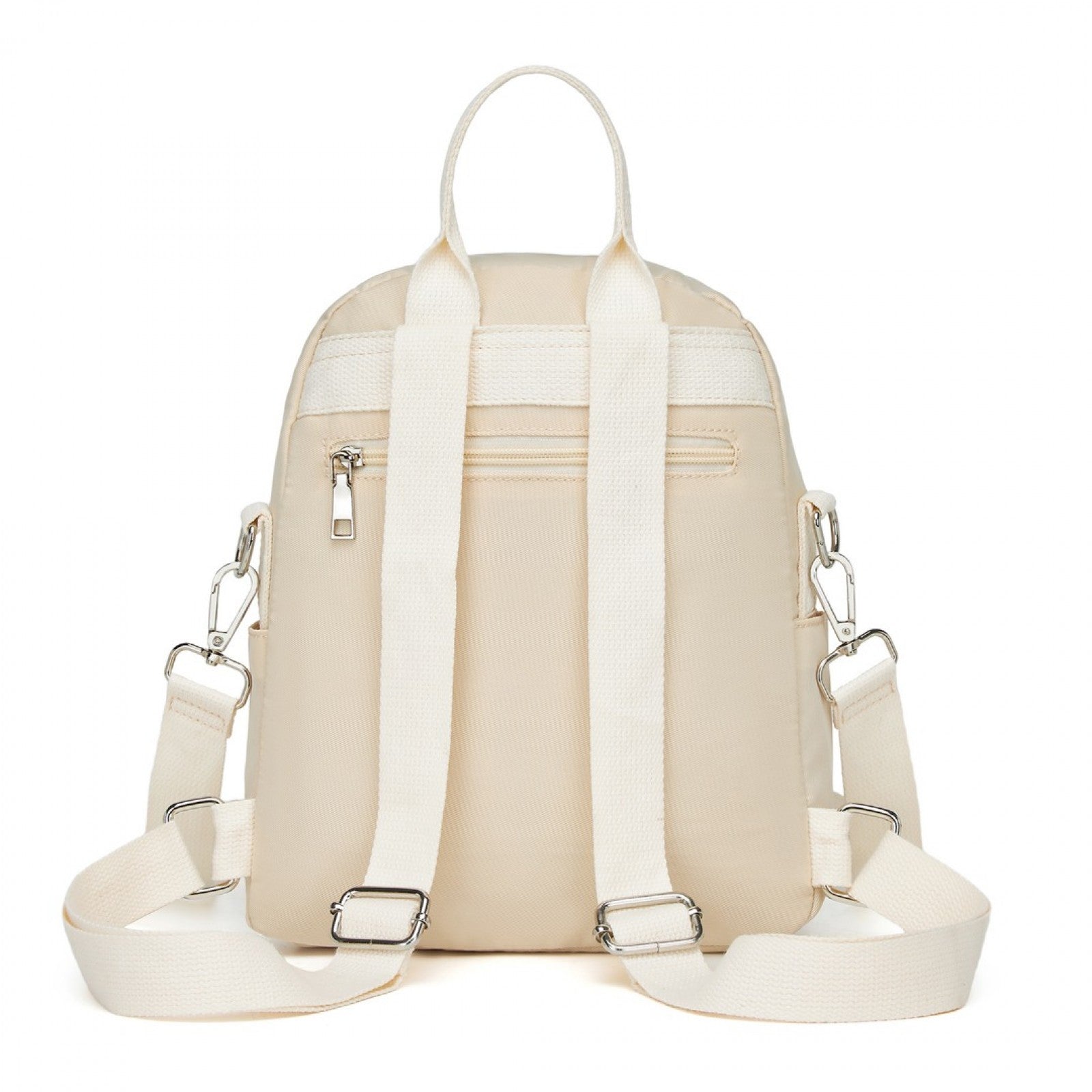 Miss Lulu 3-in-1 Convertible Backpack with Removable Long Strap – Wear as Backpack, Shoulder or Crossbody Bag (BPM2451) - Beige