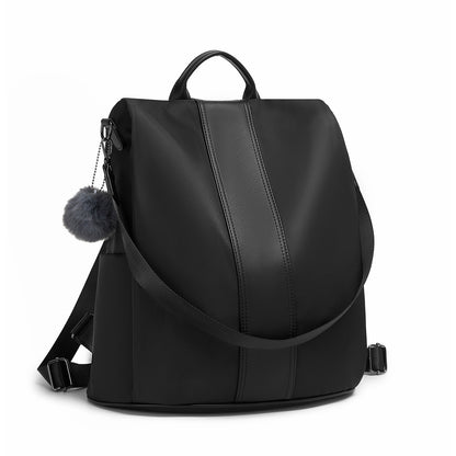 Miss Lulu Stylish Anti-Theft Convertible Backpack with Spacious Back-Zip Compartment for Commuting & Daily Use (BPM2516) - Black