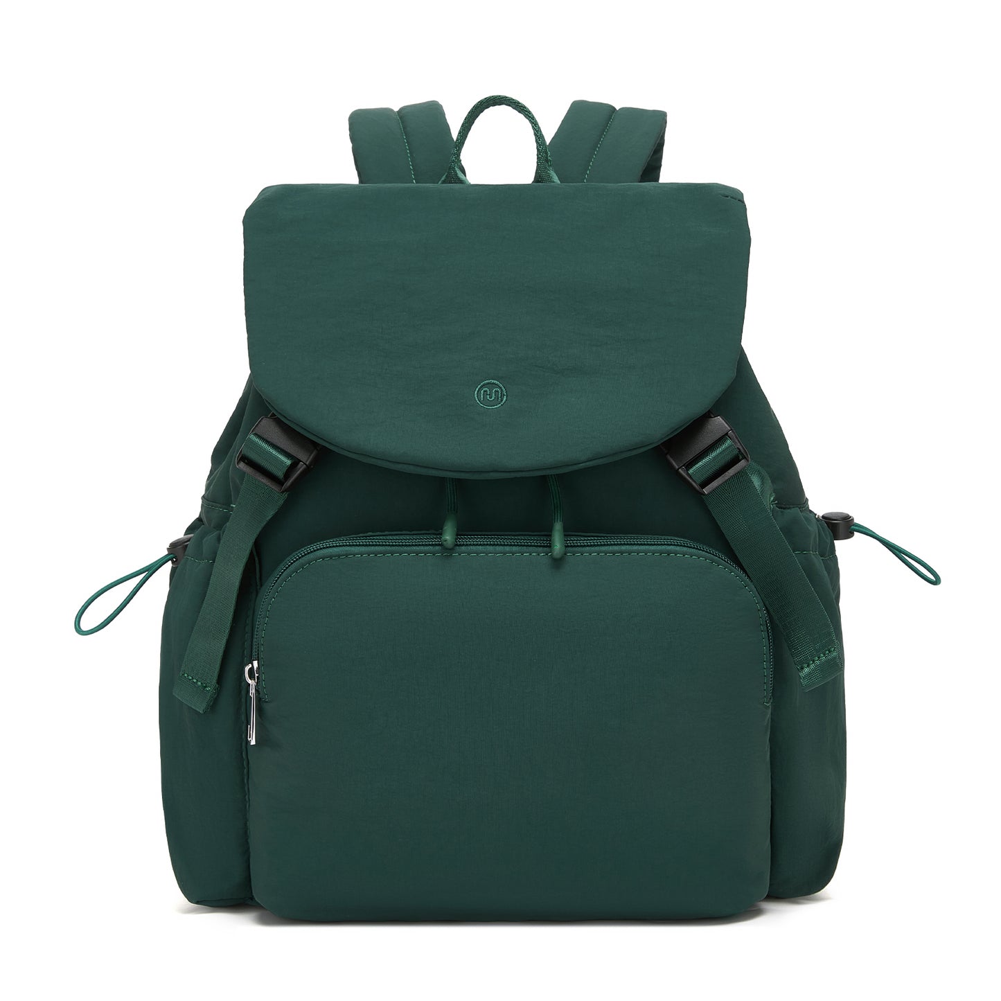Miss Lulu Lightweight Nylon Drawstring Backpack – Casual Daily Rucksack with 13 Inch Laptop Sleeve for Travel & Commute (BPM2610) - Green