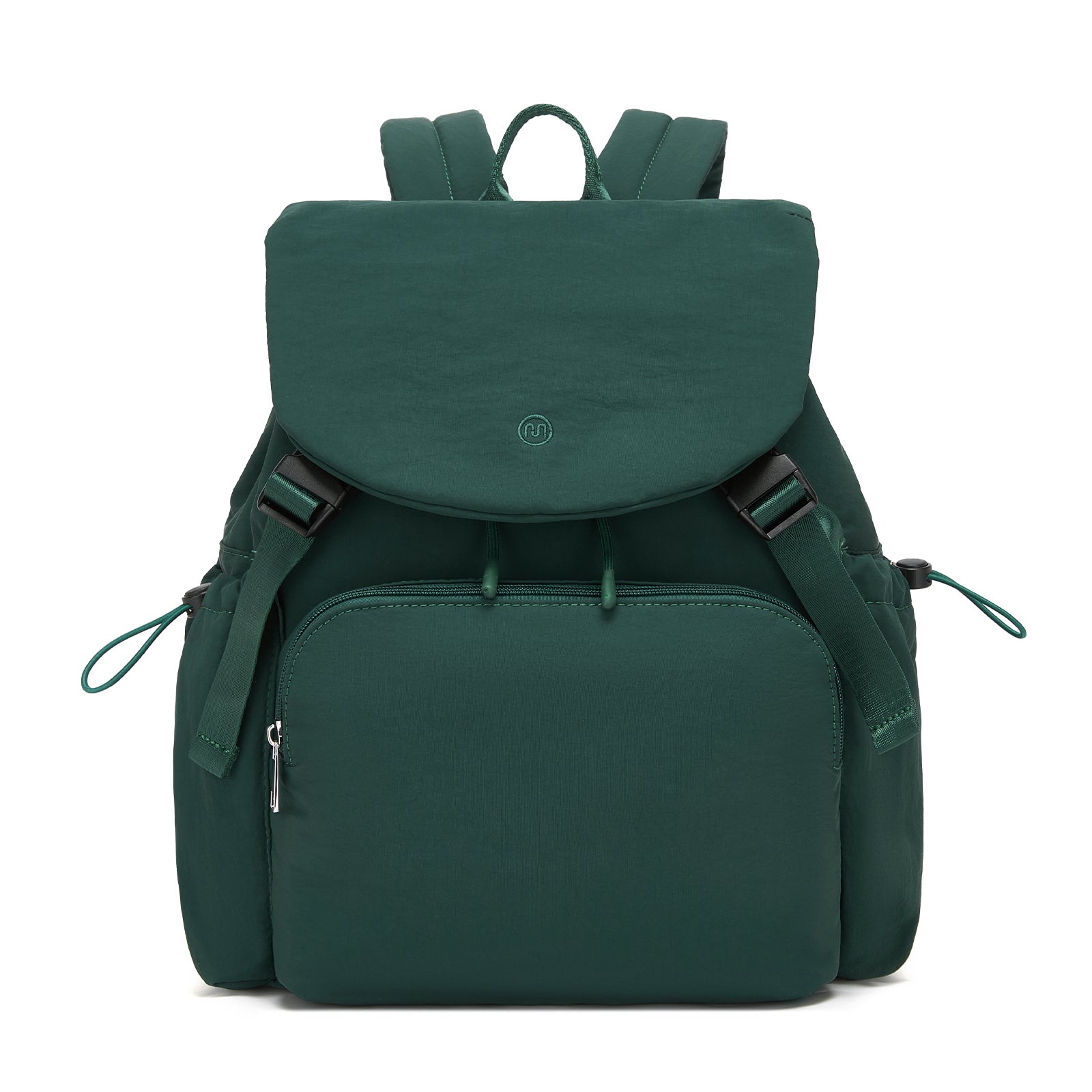 Miss Lulu Lightweight Nylon Drawstring Backpack – Casual Daily Rucksack with 13 Inch Laptop Sleeve for Travel & Commute (BPM2610) - Green