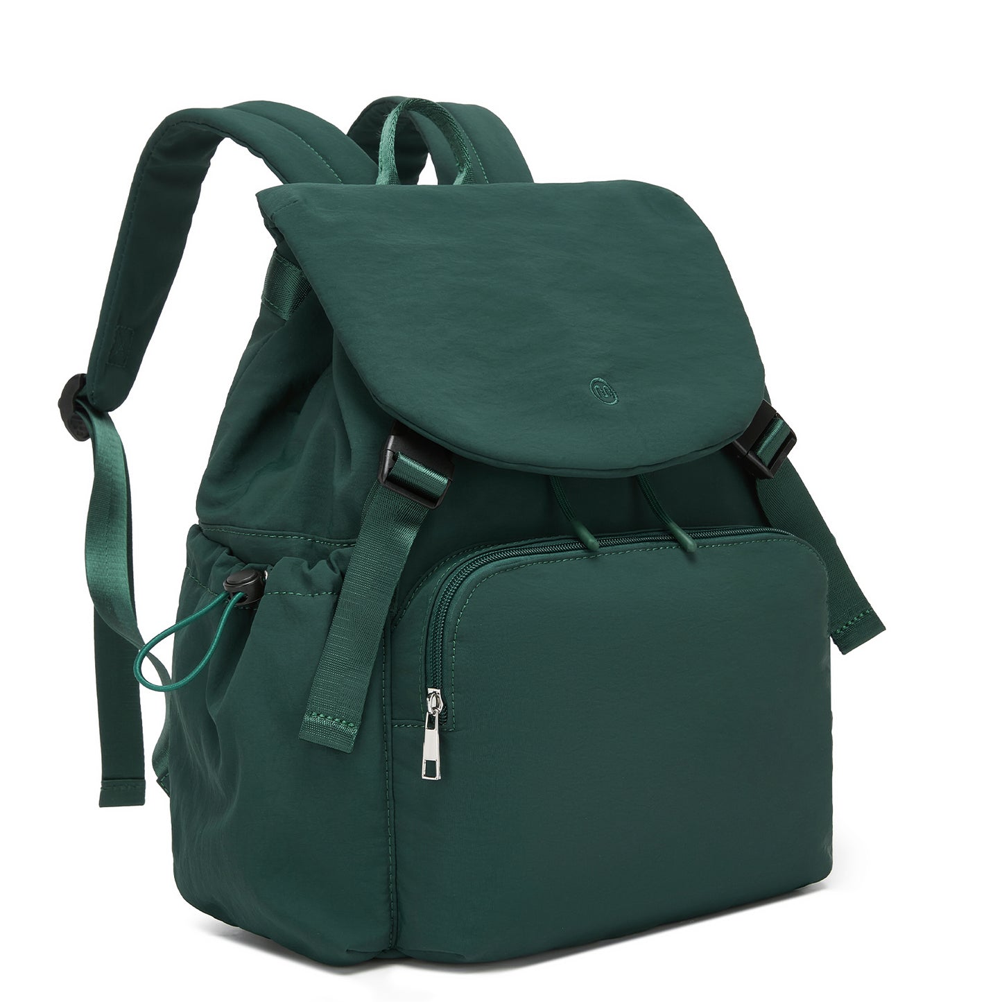 Miss Lulu Lightweight Nylon Drawstring Backpack – Casual Daily Rucksack with 13 Inch Laptop Sleeve for Travel & Commute (BPM2610) - Green