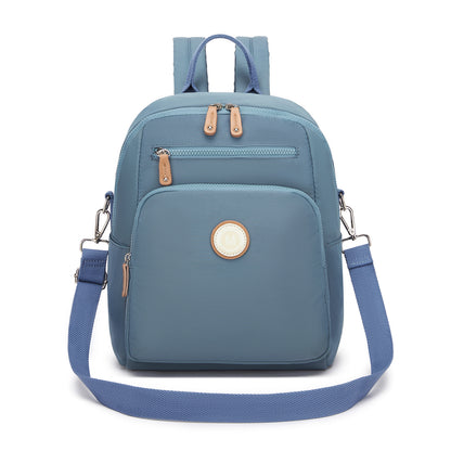 Miss Lulu Women's Backpack, Water-Resistant Nylon Convertible Shoulder and Crossbody Bag for Travel Work (BPM2617) - Blue