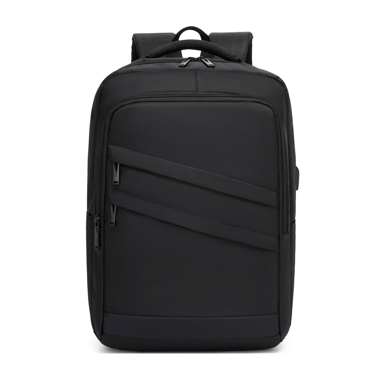 Premium Laptop Backpack, 15.6 Inch USB Charging Backpack with Padded Laptop Sleeve, Ideal for Work and Commuting (BPS2603) - Black