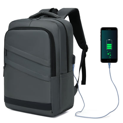 Premium Laptop Backpack, 15.6 Inch USB Charging Backpack with Padded Laptop Sleeve, Ideal for Work and Commuting (BPS2603) - Grey