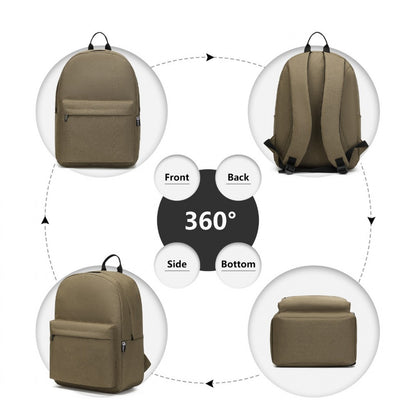 Kono Durable Polyester Everyday Backpack With Sleek Design (E1930) - Brown