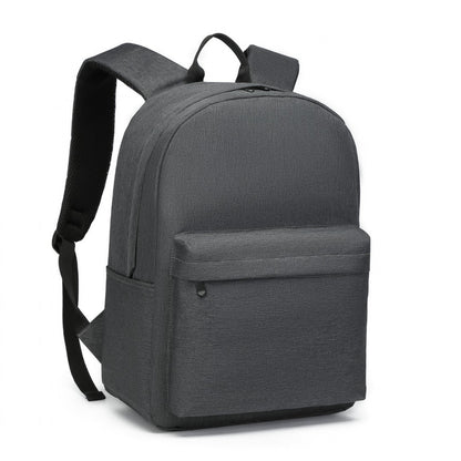 Kono Durable Polyester Everyday Backpack With Sleek Design (E1930) - Dark Grey