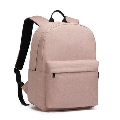 Kono Durable Polyester Everyday Backpack With Sleek Design (E1930) - Pink