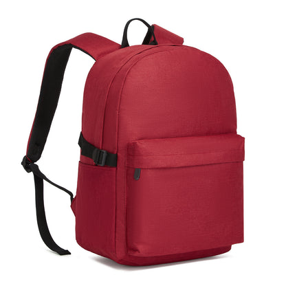 Kono Durable Polyester Everyday Backpack With Sleek Design (E1930) - Red