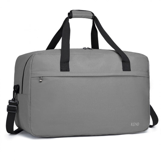 Kono Lightweight Multi Purpose Unisex Sports Travel Duffel Bag (E1960L) - Grey
