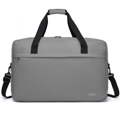 Kono Lightweight Multi Purpose Unisex Sports Travel Duffel Bag (E1960L) - Grey