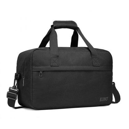 Kono Lightweight Multi Purpose Unisex Sports Travel Duffel Bag (E1960M) - Black