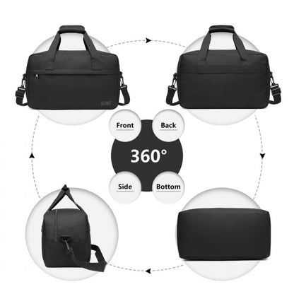 Kono Lightweight Multi Purpose Unisex Sports Travel Duffel Bag (E1960M) - Black