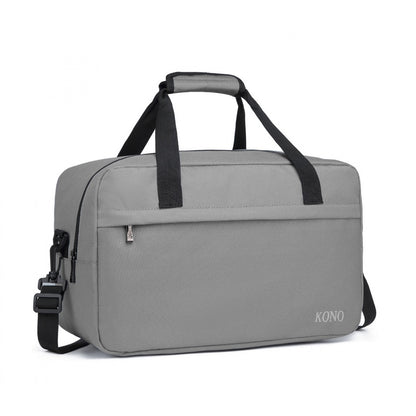 Kono Lightweight Multi Purpose Unisex Sports Travel Duffel Bag (E1960M) - Grey