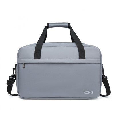 Kono Lightweight Multi Purpose Unisex Sports Travel Duffel Bag (E1960M) - Light Grey