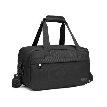 Kono Lightweight Multi Purpose Unisex Sports Travel Duffel Bag (E1960S) - Black