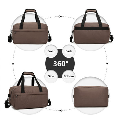 Kono Lightweight Multi Purpose Unisex Sports Travel Duffel Bag (E1960S) - Brown