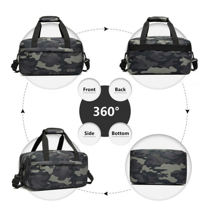 Kono Lightweight Multi Purpose Unisex Sports Travel Duffel Bag (E1960S) - Camouflage