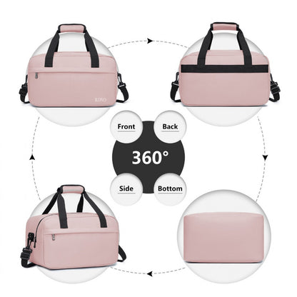 Kono Lightweight Multi Purpose Unisex Sports Travel Duffel Bag (E1960S) - Pink