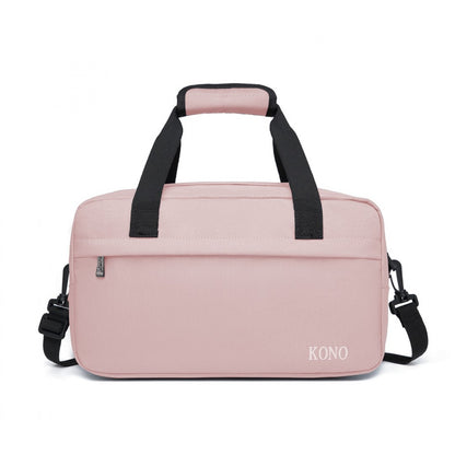 Kono Lightweight Multi Purpose Unisex Sports Travel Duffel Bag (E1960S) - Pink