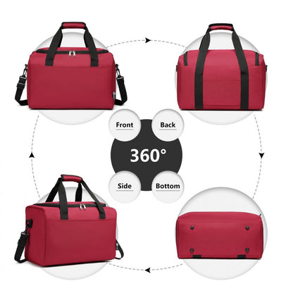 Kono Structured Travel Duffle Bag (E2016S) - Burgundy