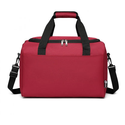 Kono Structured Travel Duffle Bag (E2016S) - Burgundy