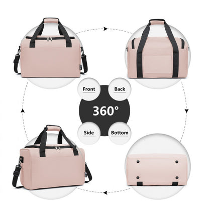 Kono Structured Travel Duffle Bag (E2016S) - Pink