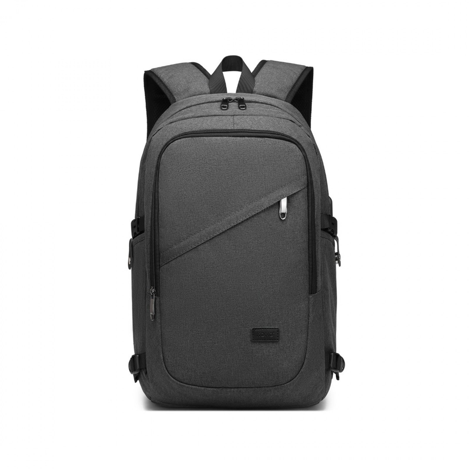 Kono Business Laptop Backpack with USB Charging Port (E6715) - Dark Grey