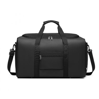 Kono Waterproof Lightweight Travel Duffle Bag Sports Holdall (EA2112) - Black