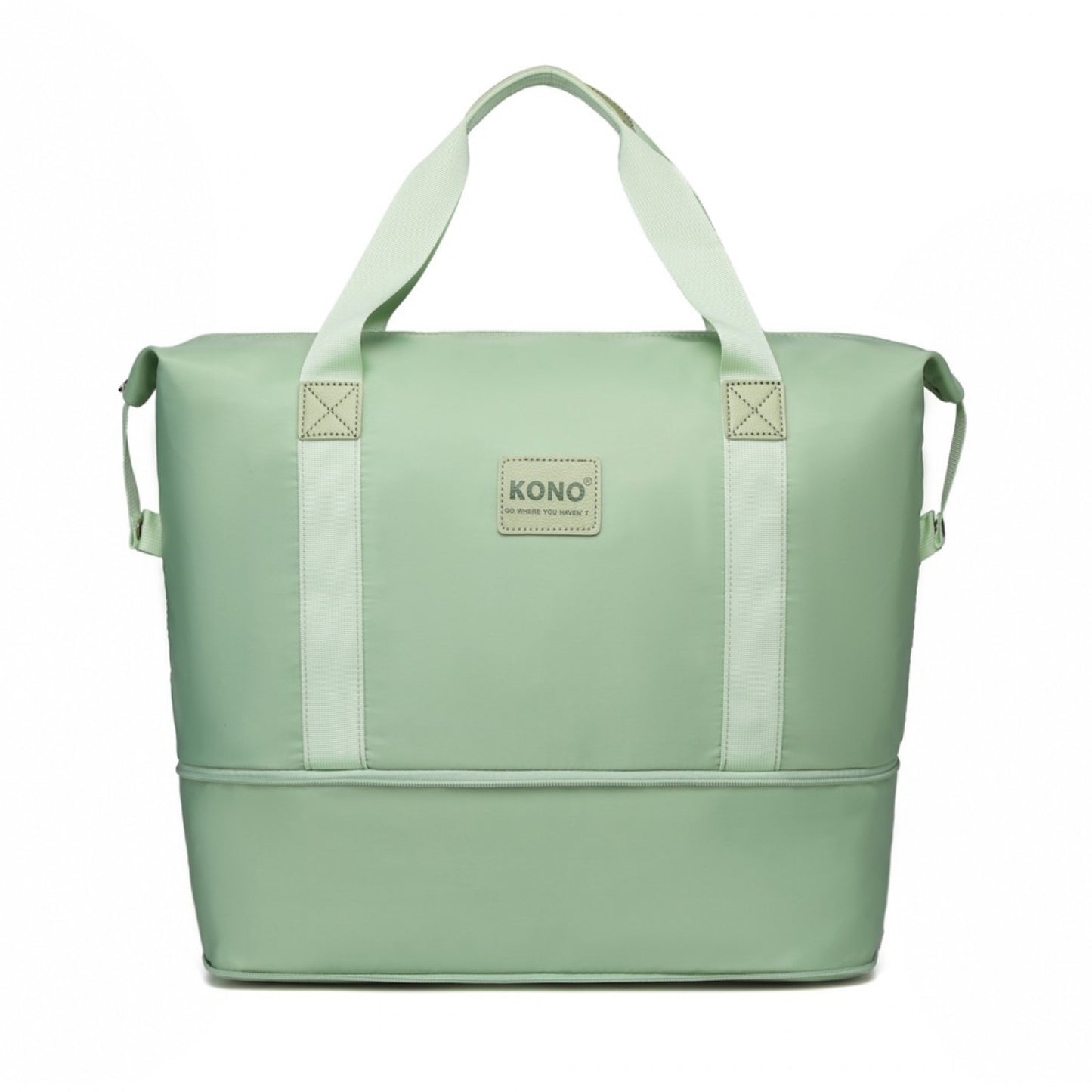 Kono Two Pieces Expandable Durable Waterproof Travel Duffel Bag Set (EA2212) - Green