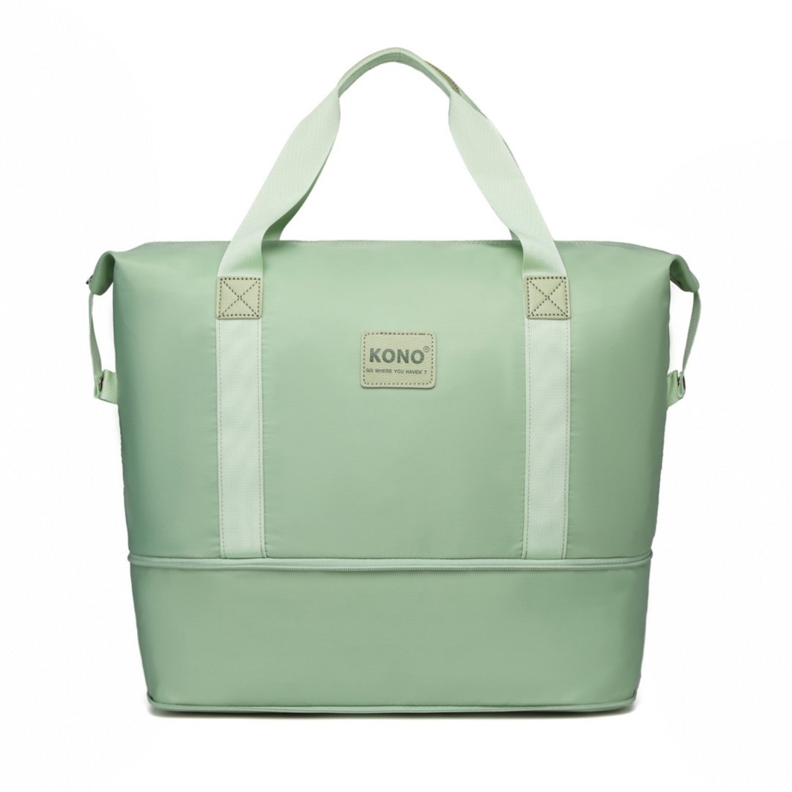 Kono Two Pieces Expandable Durable Waterproof Travel Duffel Bag Set (EA2212) - Green