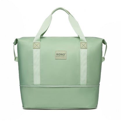 Kono Two Pieces Expandable Durable Waterproof Travel Duffel Bag Set (EA2212) - Green