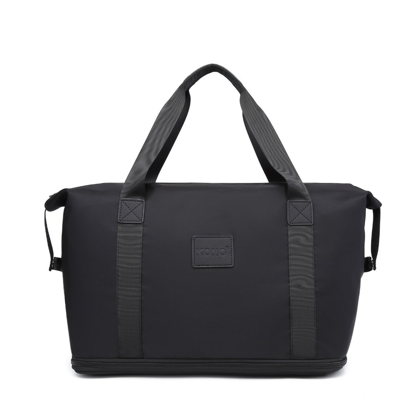 Kono Two Pieces Expandable Durable Waterproof Travel Duffel Bag Set (EA2212) - Black