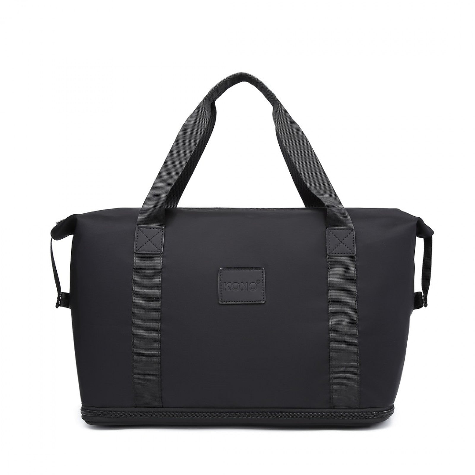 Kono Two Pieces Expandable Durable Waterproof Travel Duffel Bag Set (EA2212) - Black
