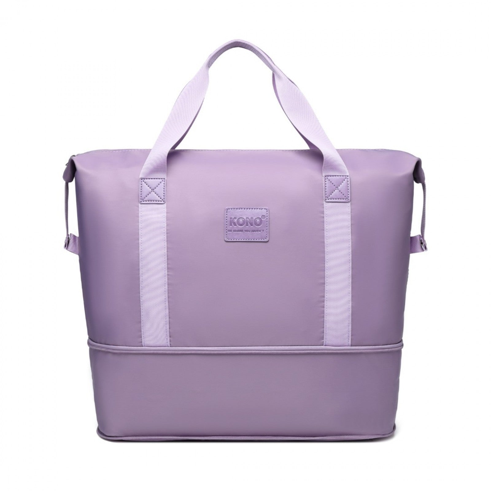 Kono Two Pieces Expandable Durable Waterproof Travel Duffel Bag Set (EA2212) - Purple