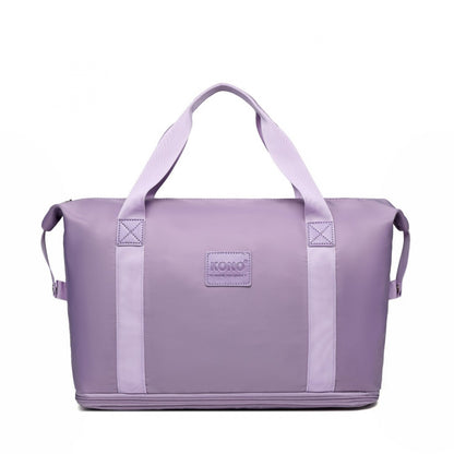 Kono Two Pieces Expandable Durable Waterproof Travel Duffel Bag Set (EA2212) - Purple