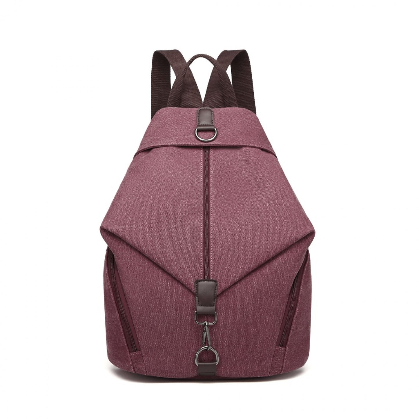 Kono Fashion Anti-Theft Canvas Backpack (EB2044) - Red