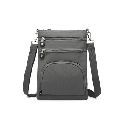 Kono Casual Multi Pocket RFID Blocking Cross body Bag (EB2228) - Grey