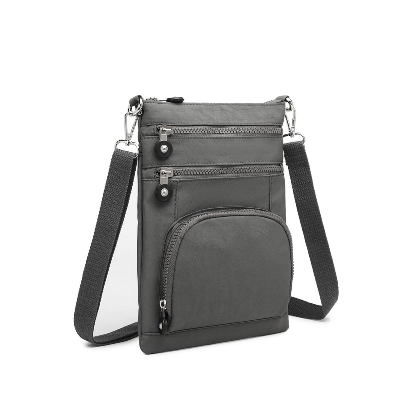 Kono Casual Multi Pocket RFID Blocking Cross body Bag (EB2228) - Grey