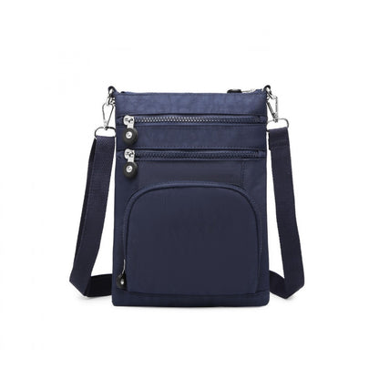 Kono Casual Multi Pocket RFID Blocking Cross body Bag (EB2228) - Navy