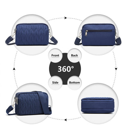 Kono Multi Pocket Waterproof Small Crossbody Bag (EH2258) - Navy