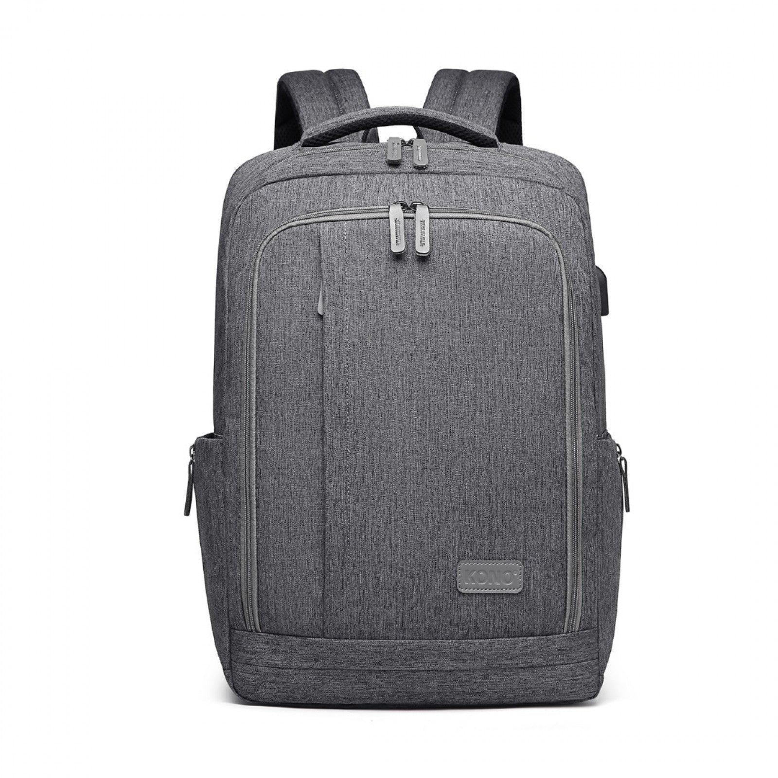 Kono Multi-Compartment Backpack with USB Port (EM2111) - Grey
